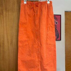 BDG Vibrant Orange Maxi Parachute Skirt